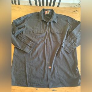 Dickies‎ long Sleeve Button Down Work Shirt Men’s Black 3XL Preowned